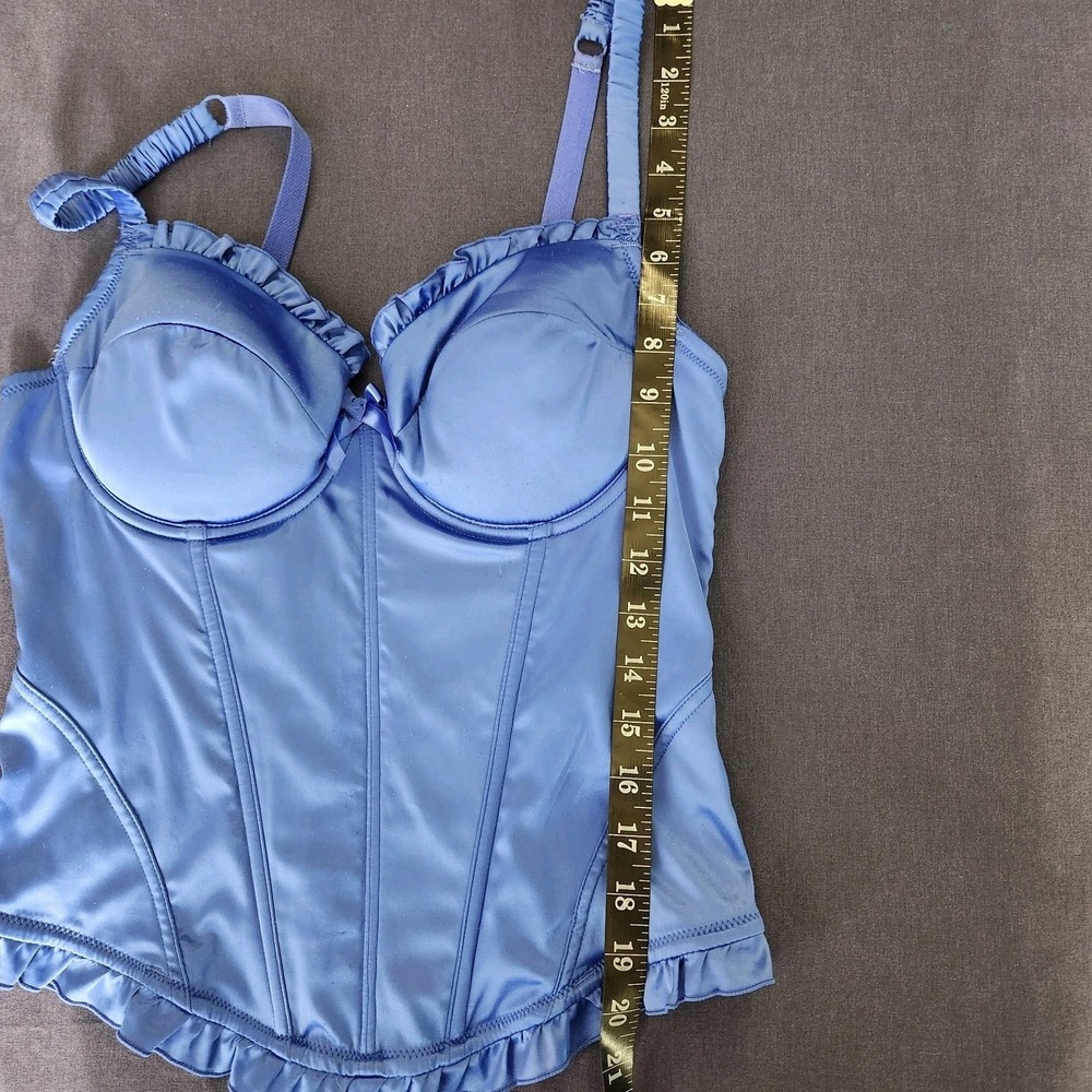 Royal Blue Satin Affinitas Y2K/2000s/ Edgy/Indie Bustier 38C - Picture 10 of 11